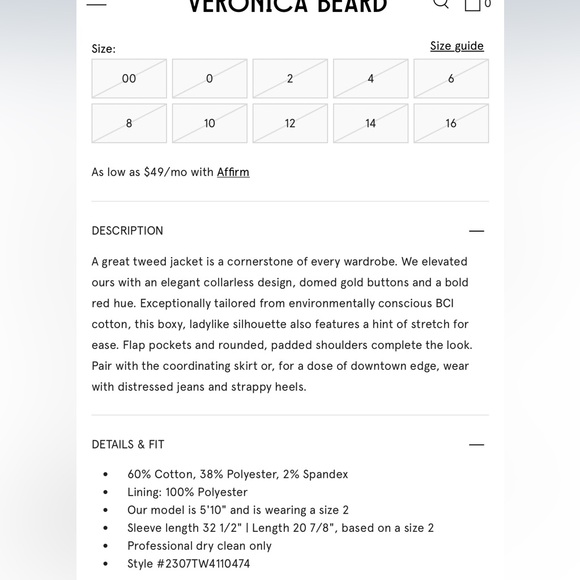 Veronica Beard Bentley Tweed Jacket - SOLD OUT ONLINE - Picture 5 of 5